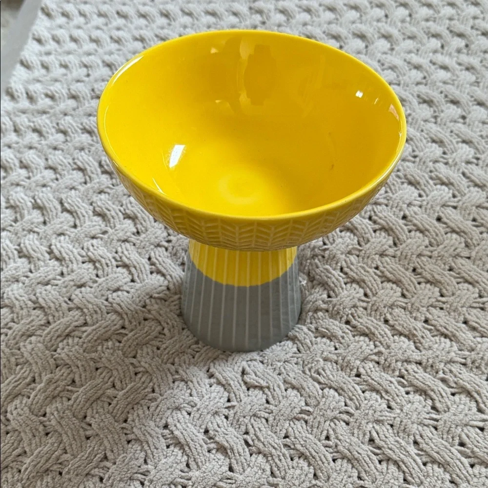 West west elm testured Candy Bo M yellow / Grey Leaf